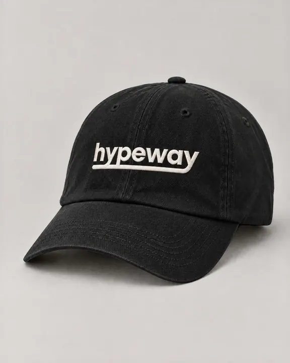 Hypeway Wordmark Cap — Black